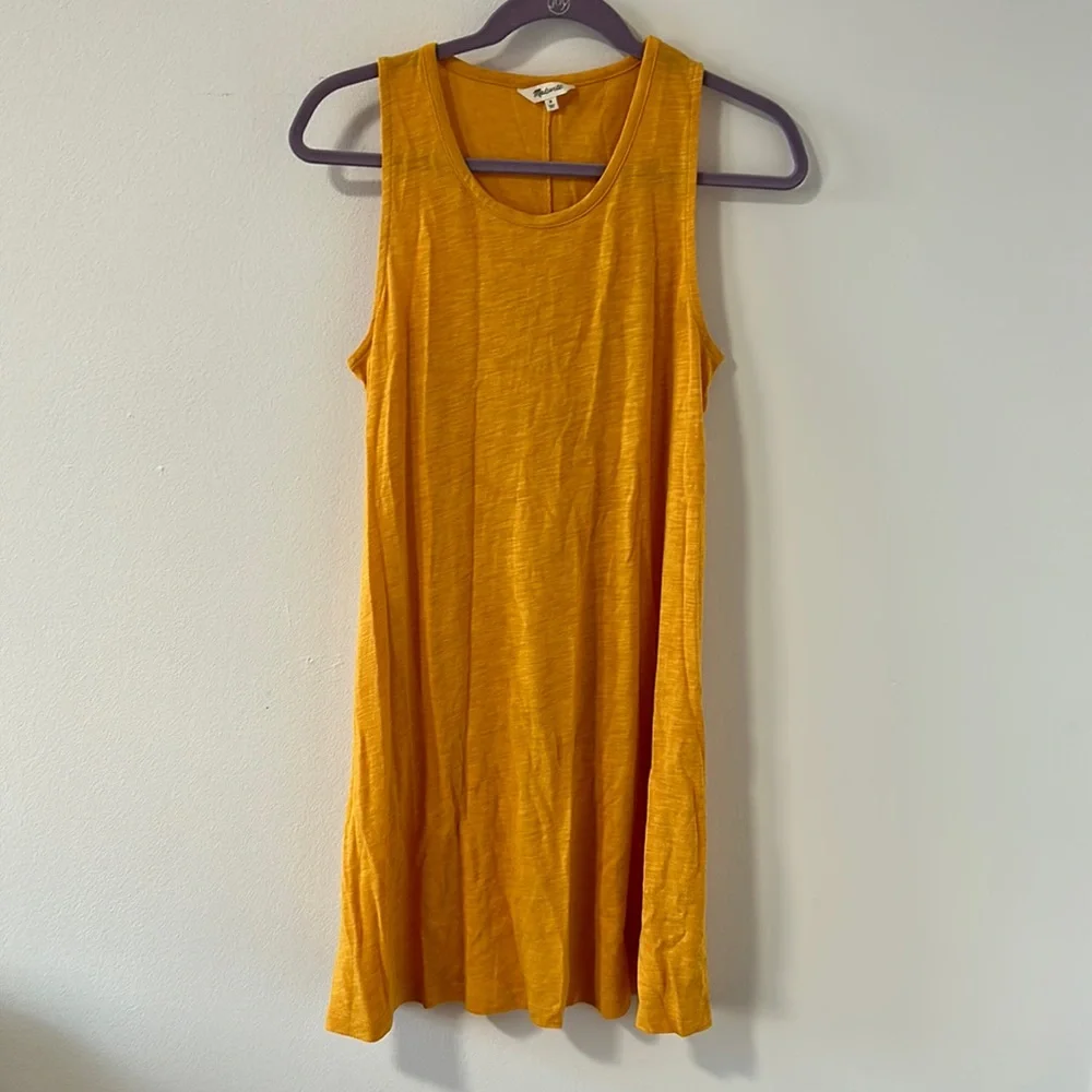 Madewell Yellow Highpoint Tank Top Swing Flowy Dress - Picture 3 of 5